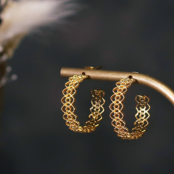 ナノッタ ピアス 透かし模様 GD AER063-ER307-GD