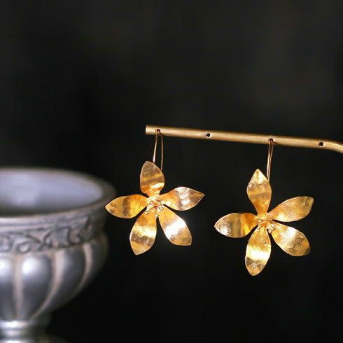 ナノッタ ピアス 大きいフラワー フック GD AER067-ER263-GD