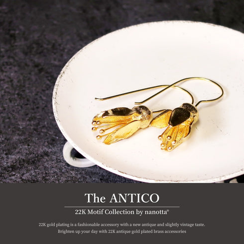 ピアス フック 花 つぼみ ANTICO AER074