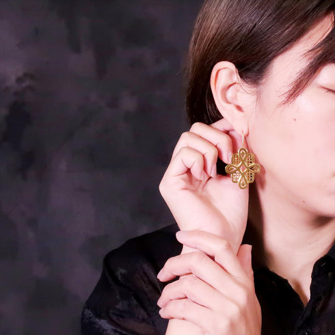 ピアス フック 透かし オリエンタル ANTICO AER078