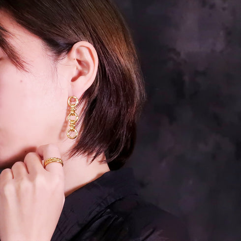 ピアス スタッド ループノット マリーナ アンカー サークル ANTICO AER081