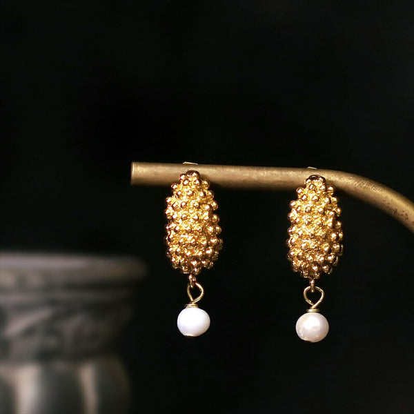 ナノッタ ピアス 淡水パール ボコボコ GD AER082-ER328-FPEARL