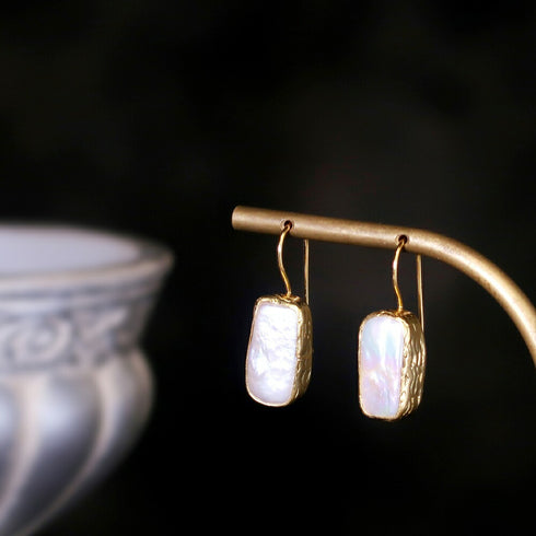 ナノッタ ピアス 淡水パール フックピアス 縦 AER088-ERG265F-FPEARL