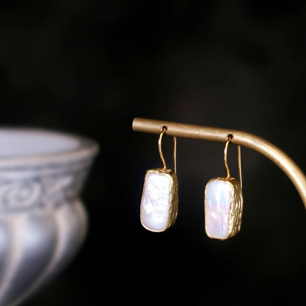 ナノッタ ピアス 淡水パール フックピアス 縦 AER088-ERG265F-FPEARL