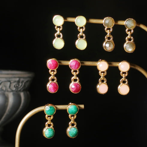 ナノッタ ピアス アクアカルセドニー AER094-AQUACH