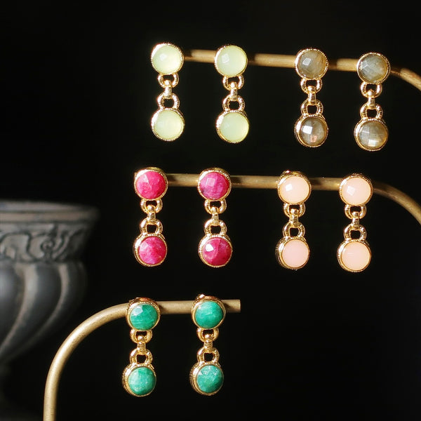 ナノッタ ピアス アクアカルセドニー AER094-AQUACH