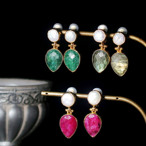 ナノッタ イヤリング 淡水パール・エメラルド AER102-EY012-FPEEME