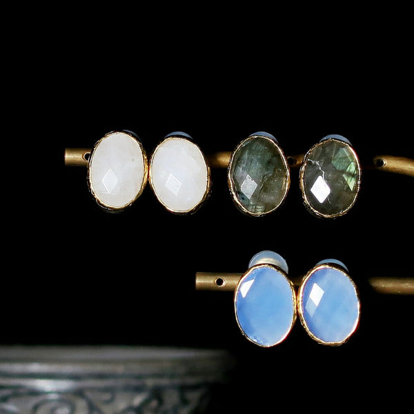 ナノッタ イヤリング ブルーカルセドニー AER106-EY077-BLUECH