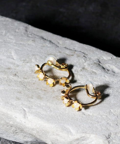 イヤリング パール 花 ANTICO AER108