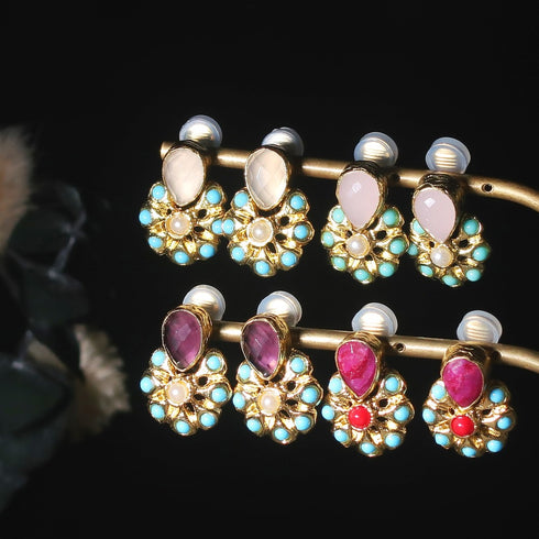 ナノッタ イヤリング アメジスト マジョルカパール ターコイズ AER109-EY143-AMEMPETUR