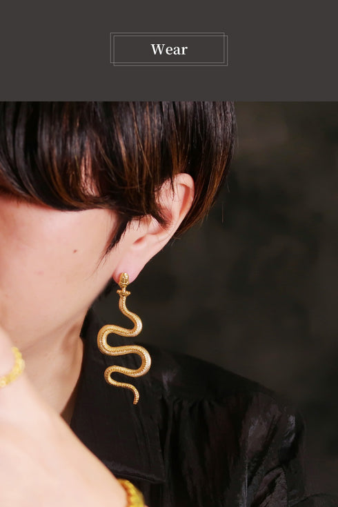 ピアス スタッド スネーク 蛇 ANTICO AER116