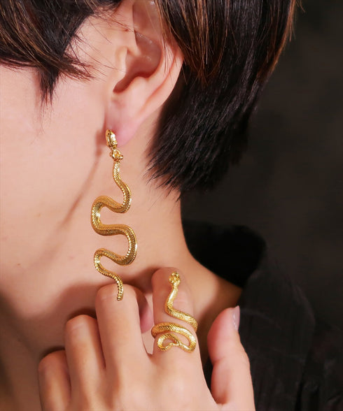 ピアス スタッド スネーク 蛇 ANTICO AER116