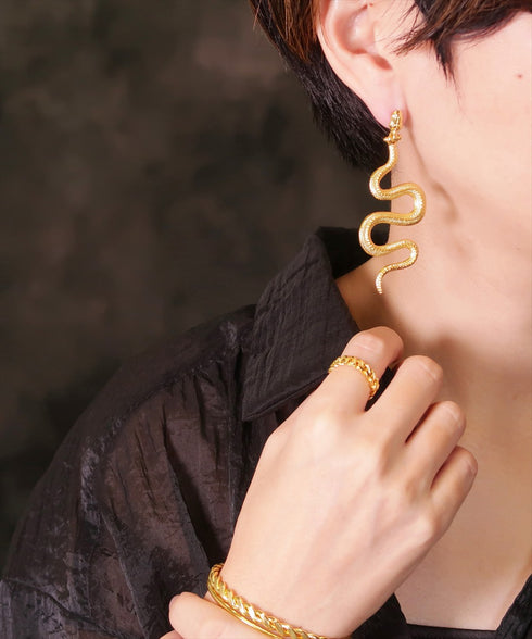 ピアス スタッド スネーク 蛇 ANTICO AER116