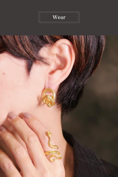 ピアス スタッド スネーク 蛇 ANTICO AER118