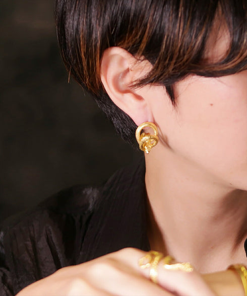 ピアス スタッド スネーク 蛇 ANTICO AER118