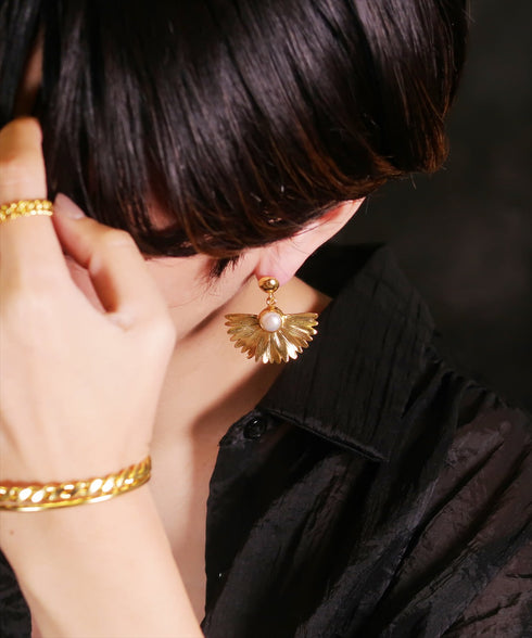 ピアス パール スタッド 花 ANTICO AER122