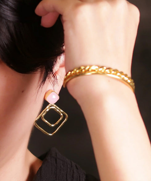 ピアス 天然石 スクエア スタッド アンリファインド ANTICO AER124