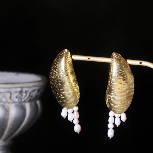 ナノッタ ピアス 淡水パール ムール貝 GD AER133-ER375-FPEARL