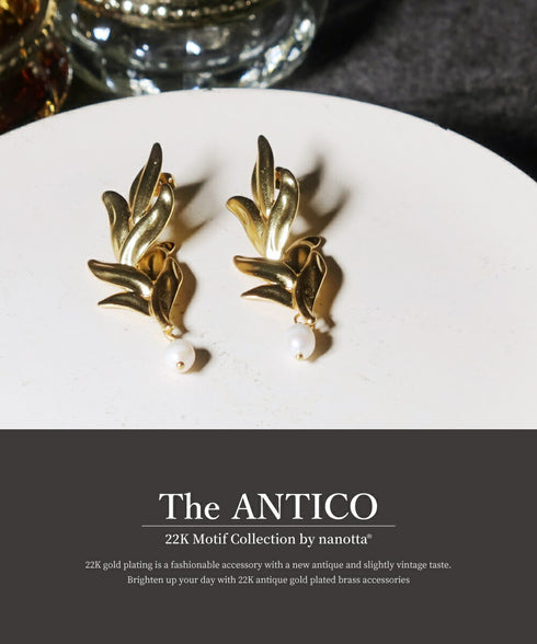 ピアス パール スタッド リーフ ANTICO AER134