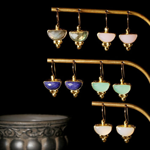 ナノッタ ピアス アクアカルセドニー AER138-AQUACH