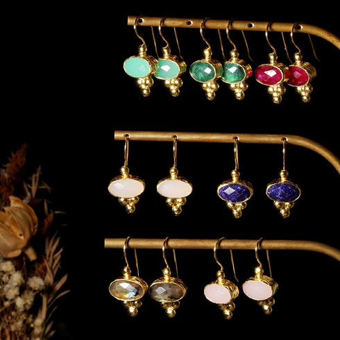 ナノッタ ピアス アクアカルセドニー AER139-AQUACH