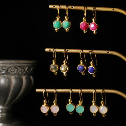 ナノッタ ピアス アクアカルセドニー AER140-AQUACH