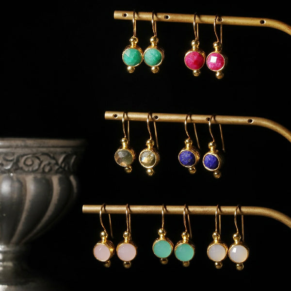 ナノッタ ピアス アクアカルセドニー AER140-AQUACH