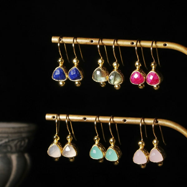 ナノッタ ピアス アクアカルセドニー AER141-AQUACH