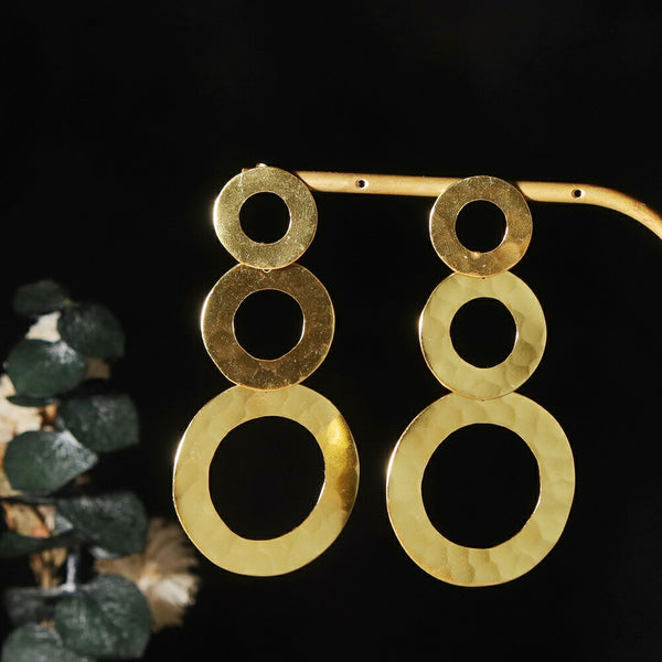 ナノッタ ピアス 3連サークル GD AER143-GD