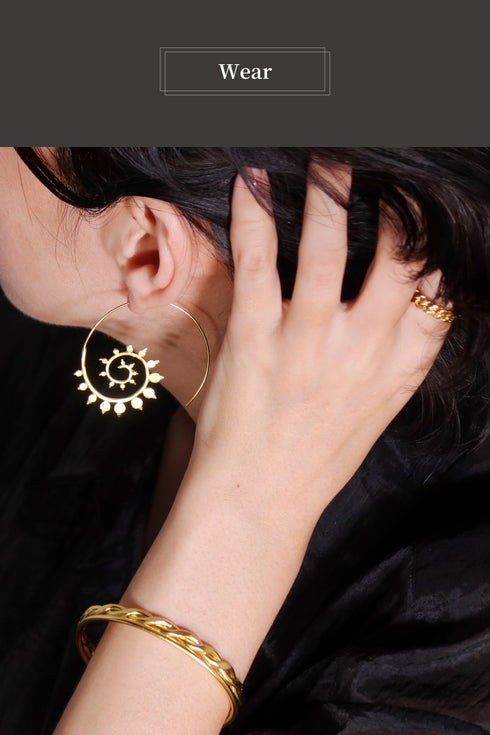 ピアス フック オリエンタル スパイラル ANTICO AER144