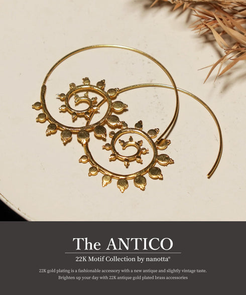 ピアス フック オリエンタル スパイラル ANTICO AER144