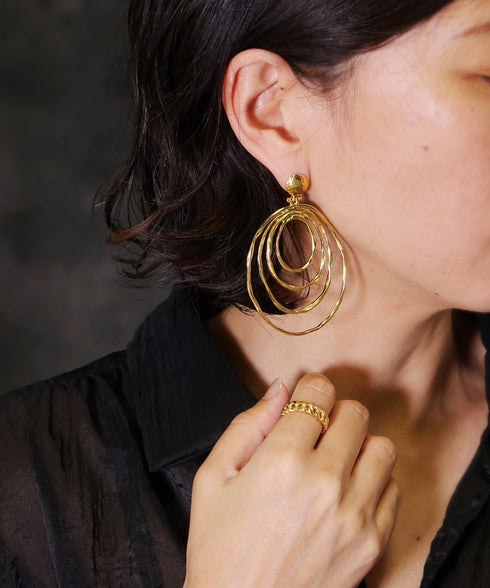 ピアス ラウンド スタッド サークル 槌目 ANTICO AER146