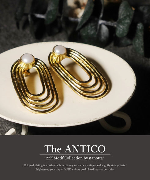 ピアス パール スタッド サークル オリエンタル ANTICO AER149