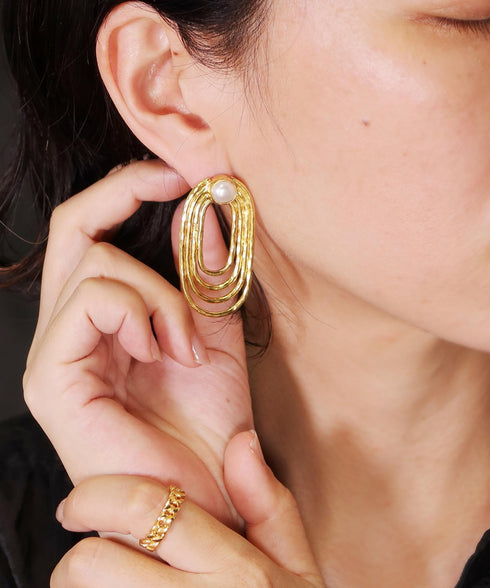 ピアス パール スタッド サークル オリエンタル ANTICO AER149