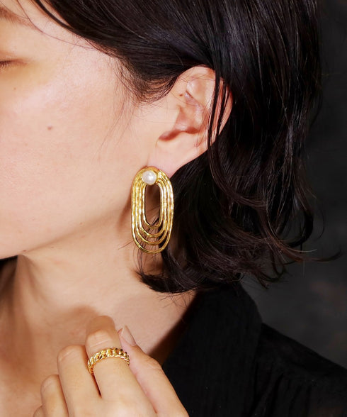 ピアス パール スタッド サークル オリエンタル ANTICO AER149