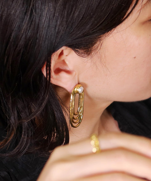 ピアス パール スタッド サークル オリエンタル ANTICO AER149