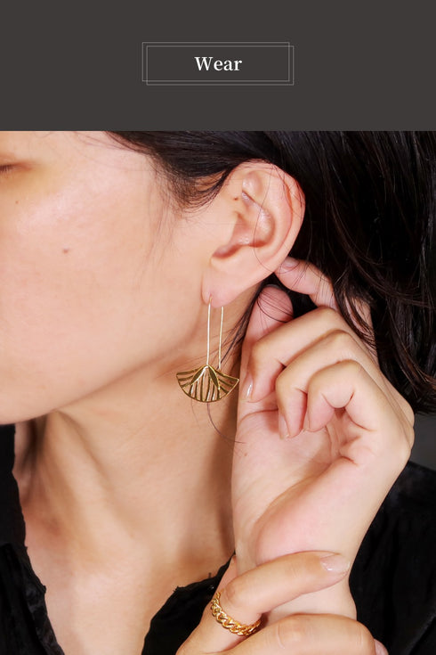 ピアス フック 透かし オリエンタル 花 ANTICO AER151