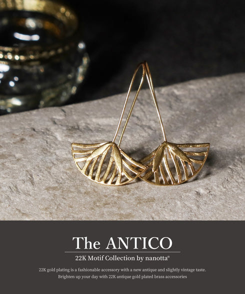 ピアス フック 透かし オリエンタル 花 ANTICO AER151