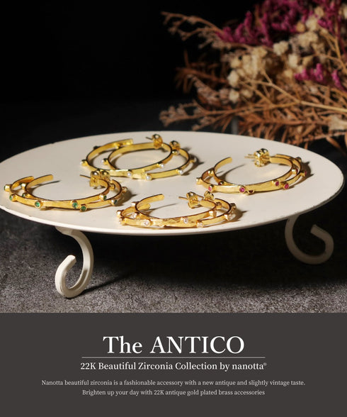 ピアス スタッド フープ ビューティフルジルコニア ANTICO AER155