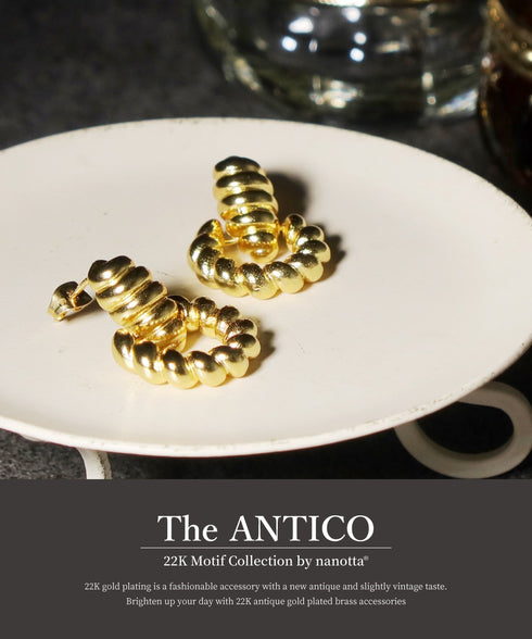 ピアス スタッド ツイスト クロワッサン オリエンタル ひねり ANTICO AER160
