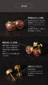 ピアス 天然石 ナチュラルサファイア ラウンド スタッド アンリファインド ANTICO AER167