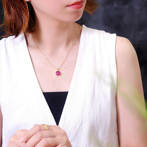 ネックレス 天然石 スクエア チェーン アンリファインド ANTICO ANC005