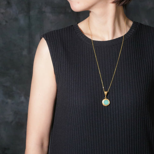 ネックレス 天然石 ラウンド チェーン アンリファインド ANTICO ANC007