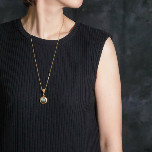 ネックレス 天然石 ラウンド チェーン アンリファインド ANTICO ANC007