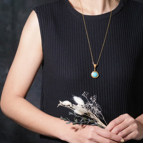 ネックレス 天然石 ラウンド チェーン アンリファインド ANTICO ANC007