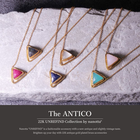 ネックレス 天然石 トリリアント チェーン 三角 アンリファインド ANTICO ANC010
