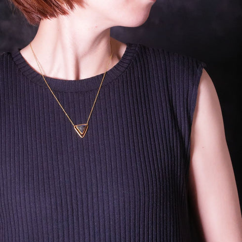 ネックレス 天然石 トリリアント チェーン 三角 アンリファインド ANTICO ANC010