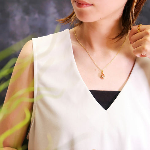 ネックレス 天然石 ティアドロップ チェーン ビューティフルジルコニア ANTICO ANC016