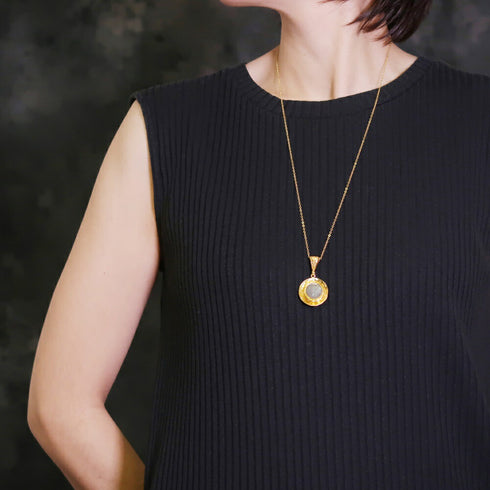 ネックレス 天然石 ラウンド チェーン アンリファインド ANTICO ANC017