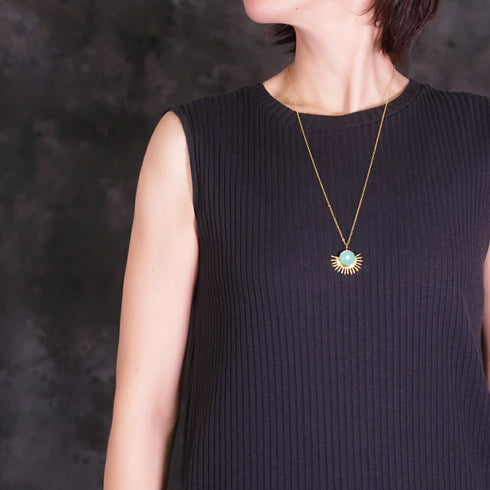 ネックレス 天然石 ラウンド チェーン オリエンタル アンリファインド ANTICO ANC020